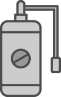 Tank Line Filled Greyscale Icon Design vector