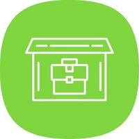 Job Centre Line Curve Icon Design vector