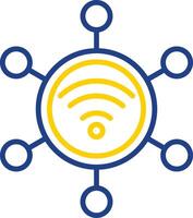 Connection Line Two Colour Icon Design vector