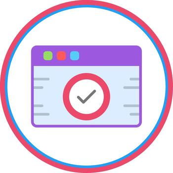 Web Browser Flat Circle Icon vector