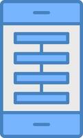 App Line Filled Blue Icon vector