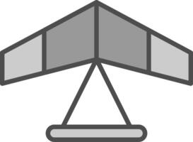 Gliding Line Filled Greyscale Icon Design vector