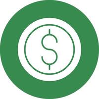 Coin Multi Color Circle Icon vector
