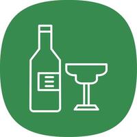 alcohol línea curva icono diseño vector