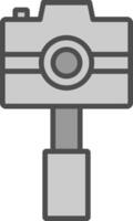 Underwater Camera Line Filled Greyscale Icon Design vector