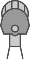 Skydiving Line Filled Greyscale Icon Design vector
