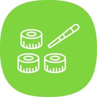 Sushi Line Curve Icon Design vector