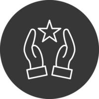 Hands Line Inverted Icon Design vector