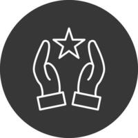 Hands Line Inverted Icon Design vector