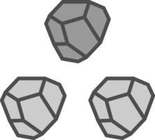 Boulder Line Filled Greyscale Icon Design vector