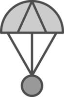Skydive Line Filled Greyscale Icon Design vector