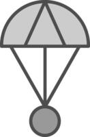 Skydive Line Filled Greyscale Icon Design vector