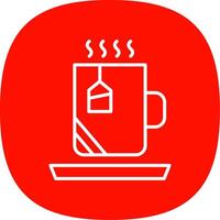 Hot Tea Line Curve Icon Design vector