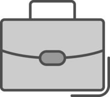 Bag Line Filled Greyscale Icon Design vector