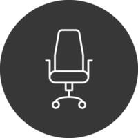 silla línea invertido icono diseño vector