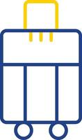 Luggage Line Two Colour Icon Design vector