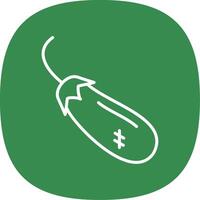 Eggplant Line Curve Icon Design vector
