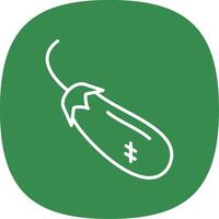 Eggplant Line Curve Icon Design vector