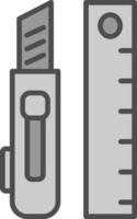 Tools Line Filled Greyscale Icon Design vector