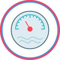 Thermometer Flat Circle Icon vector