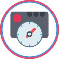 Thermostat Flat Circle Icon vector