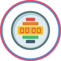 Gauge Flat Circle Icon vector