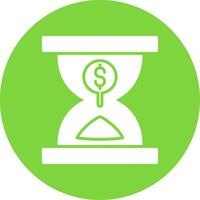 Sand Timer Multi Color Circle Icon vector