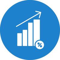 Interest Rate Multi Color Circle Icon vector