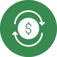 Exchange Rate Multi Color Circle Icon vector