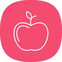 Apple Line Curve Icon Design vector