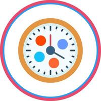 reloj plano circulo icono vector