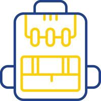 Backpack Line Two Colour Icon Design vector
