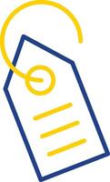 Tag Line Two Colour Icon Design vector