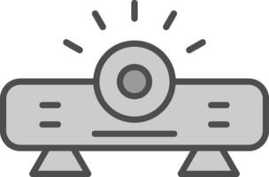Projector Line Filled Greyscale Icon Design vector