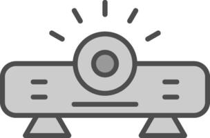 Projector Line Filled Greyscale Icon Design vector