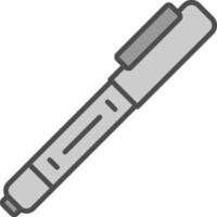 Pen Line Filled Greyscale Icon Design vector