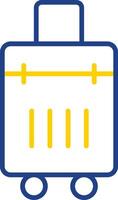 Bag Line Two Colour Icon Design vector