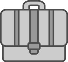 portafolio línea lleno escala de grises icono diseño vector