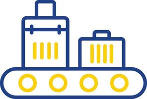 Conveyor Line Two Colour Icon Design vector