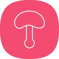 Mushroom Line Curve Icon Design vector