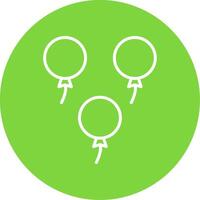 Balloons Multi Color Circle Icon vector