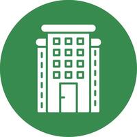 Skyscraper Multi Color Circle Icon vector