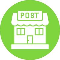 Post Office Multi Color Circle Icon vector