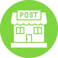 Post Office Multi Color Circle Icon vector