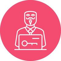 Anonymous Multi Color Circle Icon vector