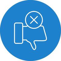 Dislike Multi Color Circle Icon vector