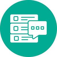 Database Message Multi Color Circle Icon vector