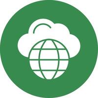 Cloud Network Multi Color Circle Icon vector