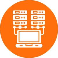 Data Network Multi Color Circle Icon vector
