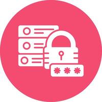 Secure Database Multi Color Circle Icon vector